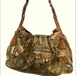 Rare Authentic Prada large bag Python Leather New